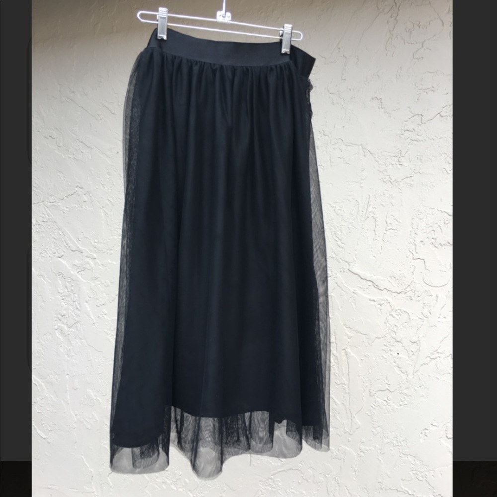 Cynthia Rowley Black Tulle Skirt Sz 6